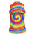 Colorful Tie Dye Spiral Goft Women Sleeveless Polo Shirt Custom Name in Retro Psychedelic Style Design - Wonder Print Shop