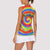 Colorful Tie Dye Spiral Goft Women Sleeveless Polo Shirt Custom Name in Retro Psychedelic Style Design - Wonder Print Shop