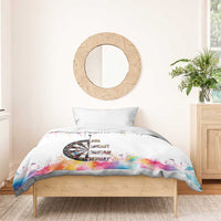 Custom Name Darts Bedding Set Funny Dartboards Colorful Paint Aim Shoot Swear Repeat - Wonder Print Shop