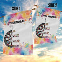 Custom Name Darts Garden Flag Funny Dartboards Colorful Paint Aim Shoot Swear Repeat - Wonder Print Shop