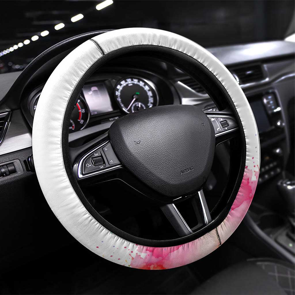 Name Darts Steering Wheel Cover Funny Dartboards Colorful Paint Aim Shoot Swear Repeat - Wonder Print Shop