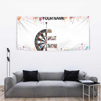 Custom Name Darts Tapestry Funny Dartboards Colorful Paint Aim Shoot Swear Repeat - Wonder Print Shop