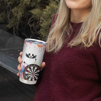 Custom Name Darts Tumbler Cup Funny Dartboards Colorful Paint Aim Shoot Swear Repeat - Wonder Print Shop