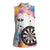 Custom Name Darts Women Sleeveless Polo Shirt Funny Dartboards Colorful Paint Aim Shoot Swear Repeat - Wonder Print Shop