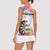 Custom Name Darts Women Sleeveless Polo Shirt Funny Dartboards Colorful Paint Aim Shoot Swear Repeat - Wonder Print Shop