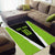 Personalized Custom Bass Fishing Area Rug Jumping Fish Graphic and Green Black Honeycomb - Wonder Print Shop