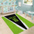 Personalized Custom Bass Fishing Area Rug Jumping Fish Graphic and Green Black Honeycomb - Wonder Print Shop