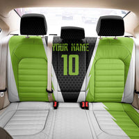 Personalized Custom Bass Fishing Back Car Seat Cover Jumping Fish Graphic and Green Black Honeycomb - Wonder Print Shop