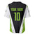 Personalized Custom Bass Fishing Baseball Jersey Jumping Fish Graphic and Green Black Honeycomb - Wonder Print Shop