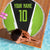 Personalized Custom Bass Fishing Beach Blanket Jumping Fish Graphic and Green Black Honeycomb - Wonder Print Shop