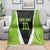 Personalized Custom Bass Fishing Blanket Jumping Fish Graphic and Green Black Honeycomb - Wonder Print Shop