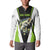 Personalized Custom Bass Fishing Button Sweatshirt Jumping Fish Graphic and Green Black Honeycomb - Wonder Print Shop