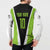 Personalized Custom Bass Fishing Button Sweatshirt Jumping Fish Graphic and Green Black Honeycomb - Wonder Print Shop