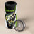 Personalized Custom Bass Fishing 4 in 1 Can Cooler Tumbler Jumping Fish Graphic and Green Black Honeycomb - Wonder Print Shop