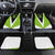 Personalized Custom Bass Fishing Car Mats Jumping Fish Graphic and Green Black Honeycomb - Wonder Print Shop