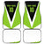 Personalized Custom Bass Fishing Car Mats Jumping Fish Graphic and Green Black Honeycomb - Wonder Print Shop