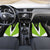 Personalized Custom Bass Fishing Car Mats Jumping Fish Graphic and Green Black Honeycomb - Wonder Print Shop