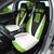 Personalized Custom Bass Fishing Car Seat Cover Jumping Fish Graphic and Green Black Honeycomb - Wonder Print Shop