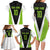 Personalized Custom Bass Fishing Family Matching Long Sleeve Bodycon Dress and Hawaiian Shirt Jumping Fish Graphic and Green Black Honeycomb - Wonder Print Shop