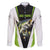 Personalized Custom Bass Fishing Family Matching Long Sleeve Bodycon Dress and Hawaiian Shirt Jumping Fish Graphic and Green Black Honeycomb - Wonder Print Shop