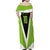 Personalized Custom Bass Fishing Family Matching Off Shoulder Maxi Dress and Hawaiian Shirt Jumping Fish Graphic and Green Black Honeycomb - Wonder Print Shop