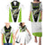 Personalized Custom Bass Fishing Family Matching Puletasi and Hawaiian Shirt Jumping Fish Graphic and Green Black Honeycomb - Wonder Print Shop