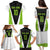 Personalized Custom Bass Fishing Family Matching Puletasi and Hawaiian Shirt Jumping Fish Graphic and Green Black Honeycomb - Wonder Print Shop