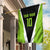 Personalized Custom Bass Fishing Garden Flag Jumping Fish Graphic and Green Black Honeycomb - Wonder Print Shop
