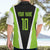 Personalized Custom Bass Fishing Hawaiian Shirt Jumping Fish Graphic and Green Black Honeycomb - Wonder Print Shop