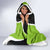 Personalized Custom Bass Fishing Hooded Blanket Jumping Fish Graphic and Green Black Honeycomb - Wonder Print Shop