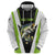 Personalized Custom Bass Fishing Hoodie Jumping Fish Graphic and Green Black Honeycomb - Wonder Print Shop