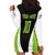 Personalized Custom Bass Fishing Hoodie Dress Jumping Fish Graphic and Green Black Honeycomb - Wonder Print Shop