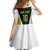 Personalized Custom Bass Fishing Kid Short Sleeve Dress Jumping Fish Graphic and Green Black Honeycomb - Wonder Print Shop