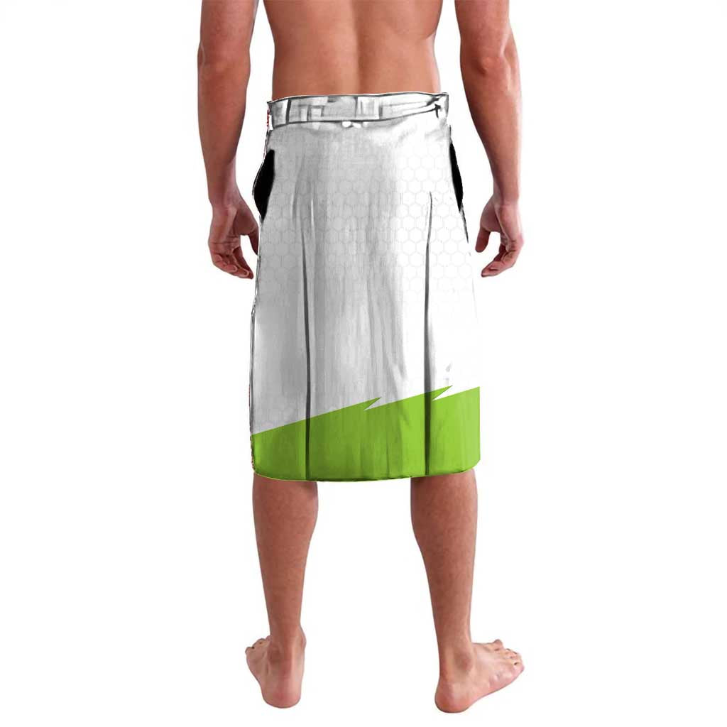Personalized Custom Bass Fishing Lavalava Jumping Fish Graphic and Green Black Honeycomb - Wonder Print Shop