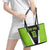 Personalized Custom Bass Fishing Leather Tote Bag Jumping Fish Graphic and Green Black Honeycomb - Wonder Print Shop