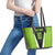 Personalized Custom Bass Fishing Leather Tote Bag Jumping Fish Graphic and Green Black Honeycomb - Wonder Print Shop