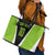 Personalized Custom Bass Fishing Leather Tote Bag Jumping Fish Graphic and Green Black Honeycomb - Wonder Print Shop