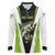 Personalized Custom Bass Fishing Long Sleeve Polo Shirt Jumping Fish Graphic and Green Black Honeycomb - Wonder Print Shop