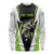 Personalized Custom Bass Fishing Long Sleeve Shirt Jumping Fish Graphic and Green Black Honeycomb - Wonder Print Shop