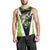 Personalized Custom Bass Fishing Men Tank Top Jumping Fish Graphic and Green Black Honeycomb - Wonder Print Shop