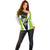 Personalized Custom Bass Fishing Off Shoulder Sweater Jumping Fish Graphic and Green Black Honeycomb - Wonder Print Shop