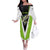 Personalized Custom Bass Fishing Off The Shoulder Long Sleeve Dress Jumping Fish Graphic and Green Black Honeycomb - Wonder Print Shop