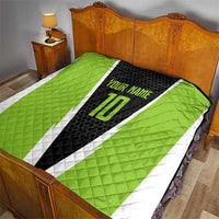 Personalized Custom Bass Fishing Quilt Jumping Fish Graphic and Green Black Honeycomb - Wonder Print Shop