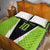 Personalized Custom Bass Fishing Quilt Bed Set Jumping Fish Graphic and Green Black Honeycomb - Wonder Print Shop