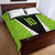 Personalized Custom Bass Fishing Quilt Bed Set Jumping Fish Graphic and Green Black Honeycomb - Wonder Print Shop
