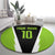 Personalized Custom Bass Fishing Round Carpet Jumping Fish Graphic and Green Black Honeycomb - Wonder Print Shop