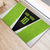 Personalized Custom Bass Fishing Rubber Doormat Jumping Fish Graphic and Green Black Honeycomb - Wonder Print Shop