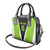 Personalized Custom Bass Fishing Shoulder Handbag Jumping Fish Graphic and Green Black Honeycomb - Wonder Print Shop