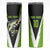 Personalized Custom Bass Fishing Skinny Tumbler Jumping Fish Graphic and Green Black Honeycomb - Wonder Print Shop