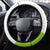 Bass Fishing Steering Wheel Cover Jumping Fish Graphic and Green Black Honeycomb - Wonder Print Shop